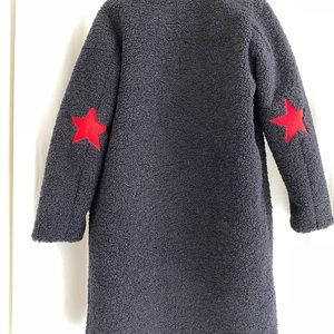 Zoe Karssen Teddy Bear Coat with Star patches